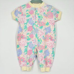 Vintage‎ First Impressions Baby Floral Romper Pastel Colors 6-9 Months